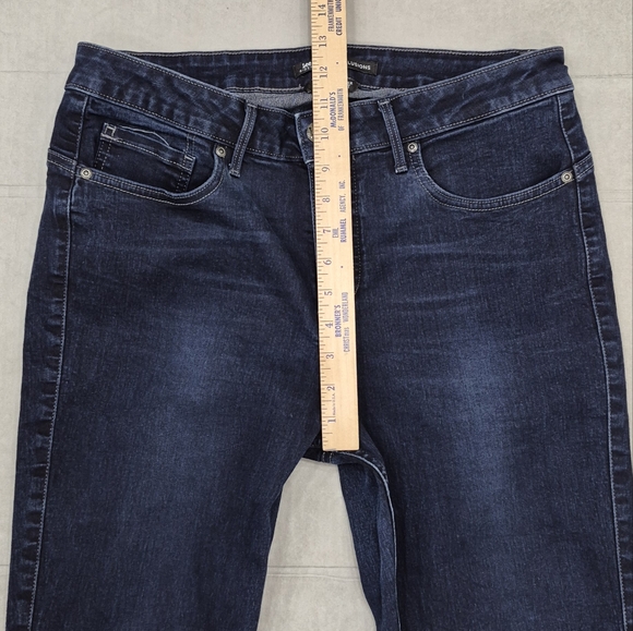 Lee Riders Shape Illusions jeans women's 16 Long Blackened wash Slim Boot mid - Picture 4 of 12